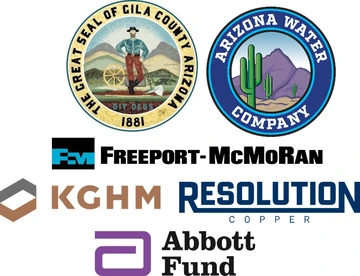 Logos of Gila County, Arizona Water Company, and other logos