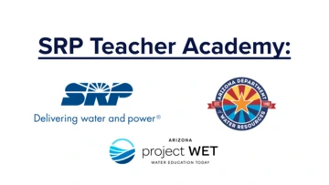 Title of Academy with SRP, ADWR and AZ Project WET logo